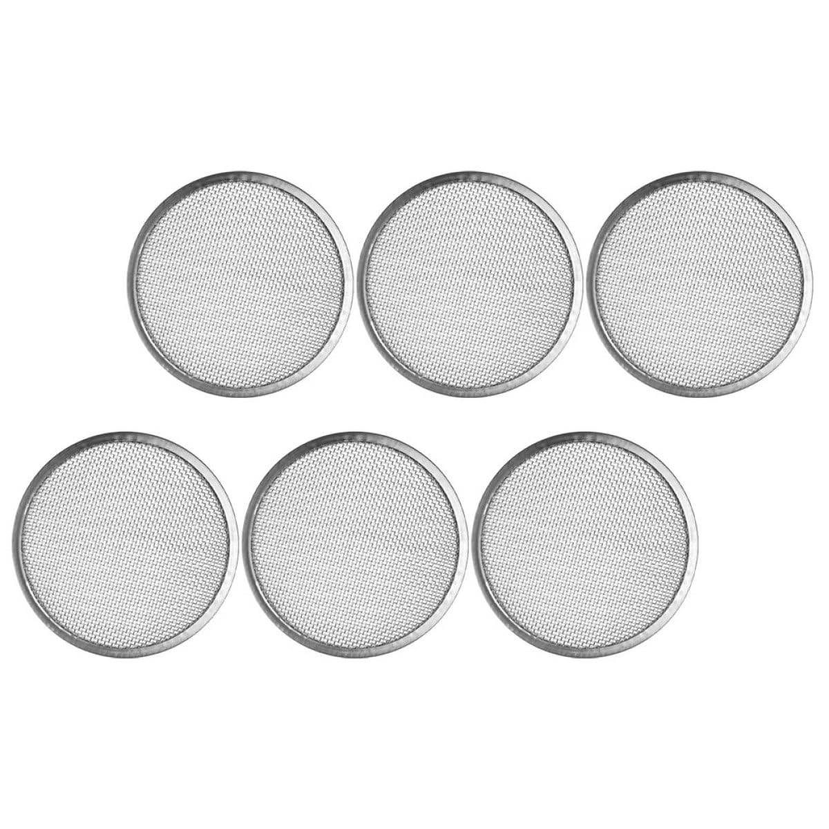 PACKOVE Filtro a Rete in Acciaio Inox 6 Pezzi per Barattoli da Cucina, Traspirante e Antiruggine, Adatto per Germogli di Broccoli e Senape Domestici