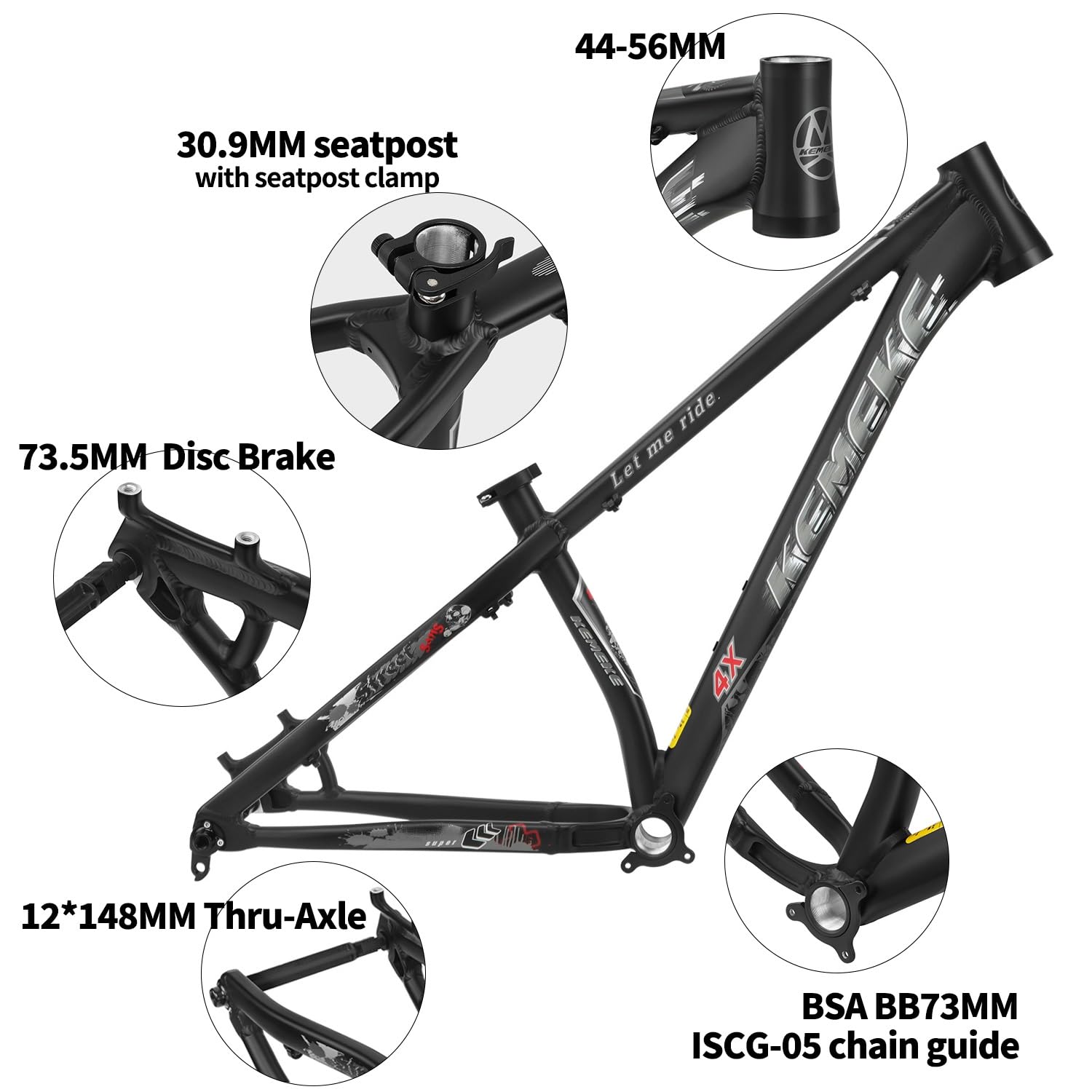 Amazon.com: BSFHQS 14inch Dirt Jump Bike Frame 26 27.5er Aluminum