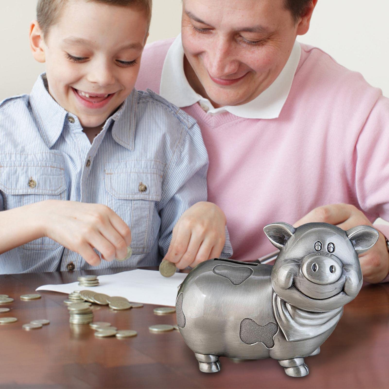 Amazon.co.jp: 10 Pcs 銀の貯金箱 | かわいい豚の形をしたコインの貯金