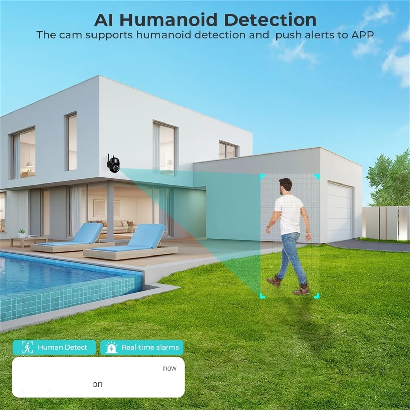 Kamera IP 3MP zewnętrzna bezprzewodowa WIFI Speed ​​Dome z automatycznym śledzeniem PTZ, inteligentny monitor domowy | Add 32G Card