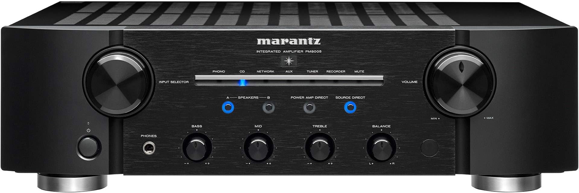 Marantz PM8005/N1B – Audio Amplifier (100 W, 0.02%, 125 dB, 120 V, 60 Hz, 220 W) Black