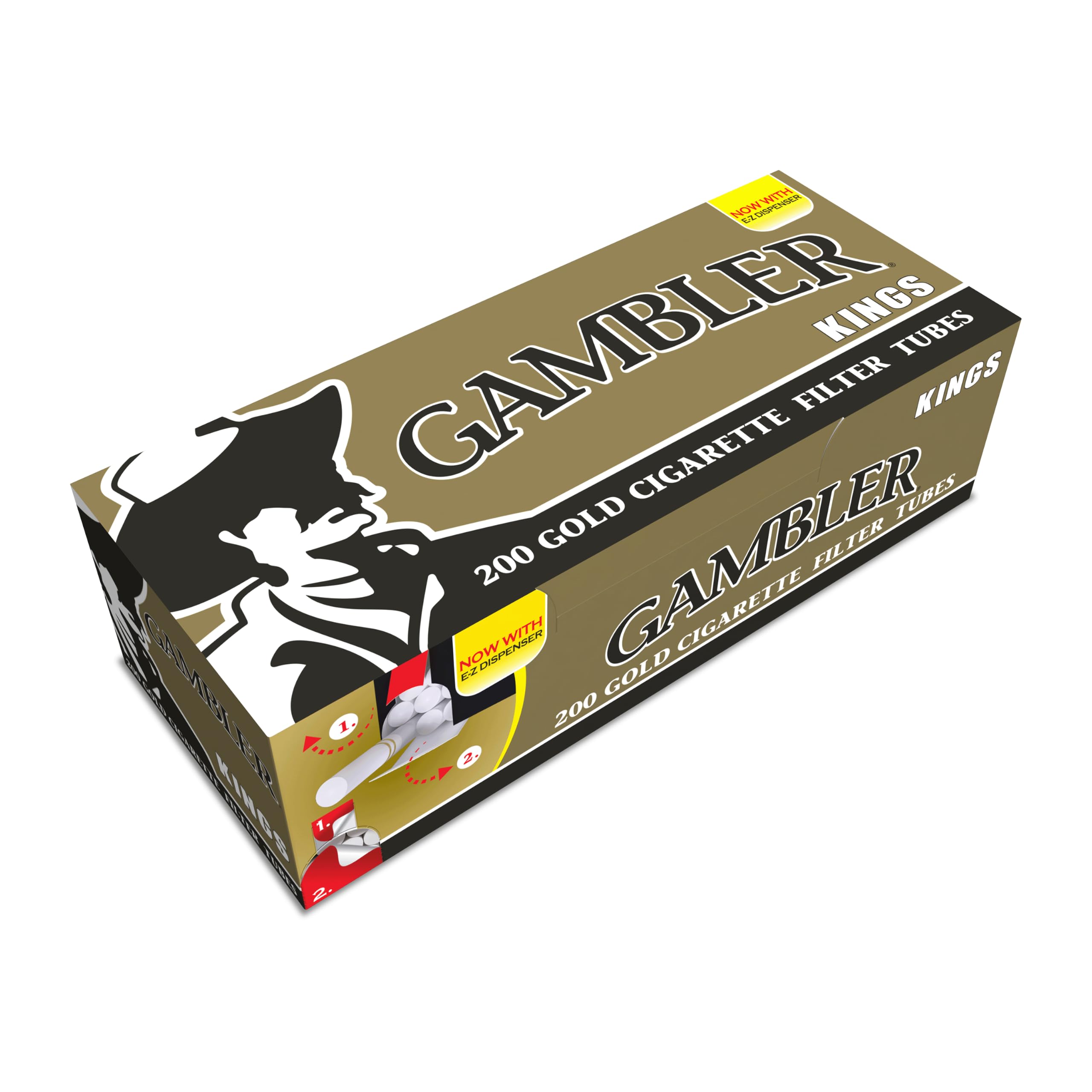 gambler light cigarette tubes Tube Cut King Size 200ct 100mm filter tubes200 per boxTube Cut Tube Cut - Gambler Gold