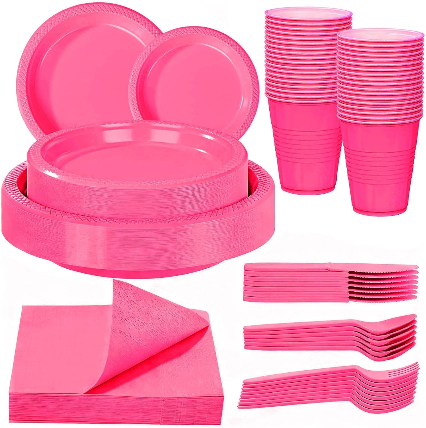 Black Disposable Plates - 210 Pcs for Parties -10