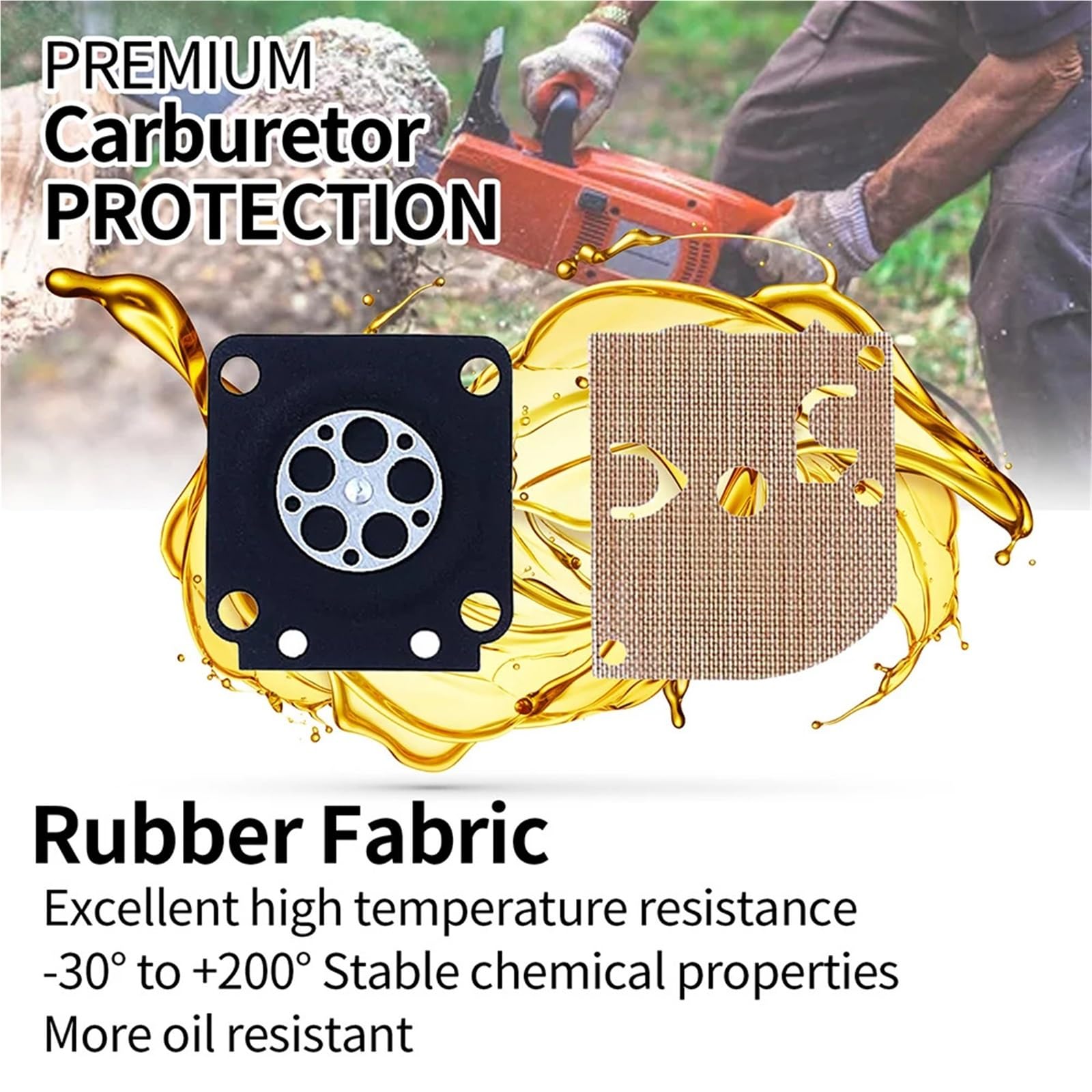 Kit de carburador Kits de reparación de carburador RB-77 compatibles con Zama 180 Zama C1Q-S57B compatibles con motosierras STIHL 017 018 MS170 MS180(Pack of 20)