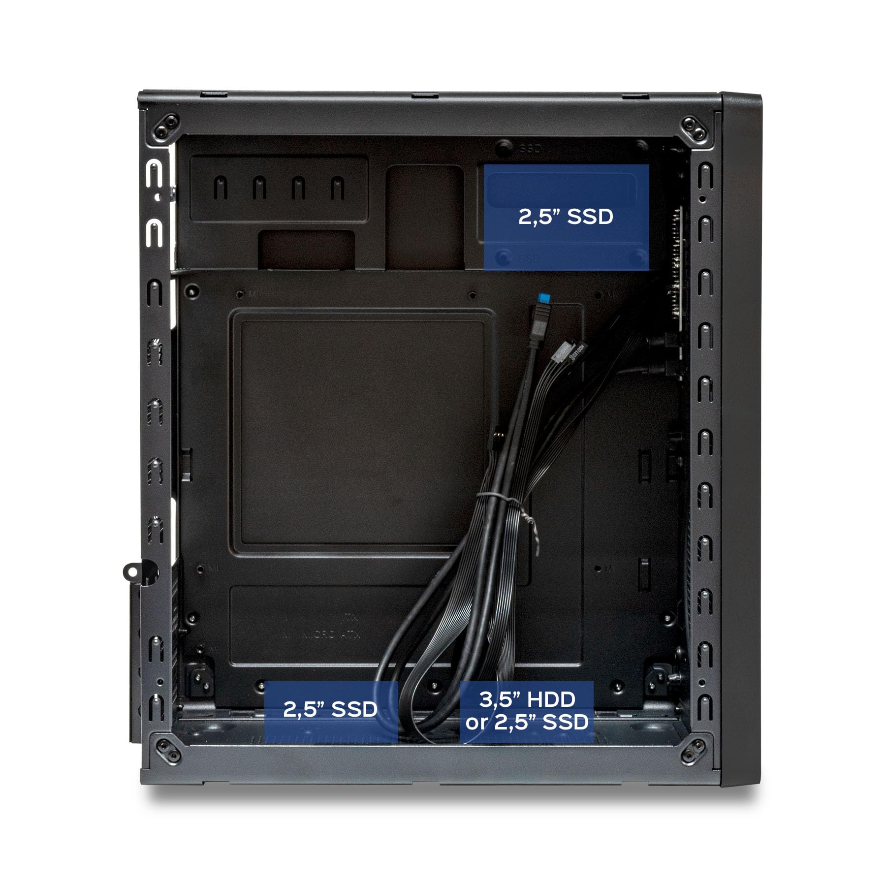 UNYKAch Boîtier d'ordinateur Micro ATX NUMEN 300 Pro - 4 USB (2 × 3.0 + 2 × 2.0), Support ATX, GPU jusqu'à 250 mm, Compact Noir/Rouge, idéal pour Entreprises, commerces et institutions