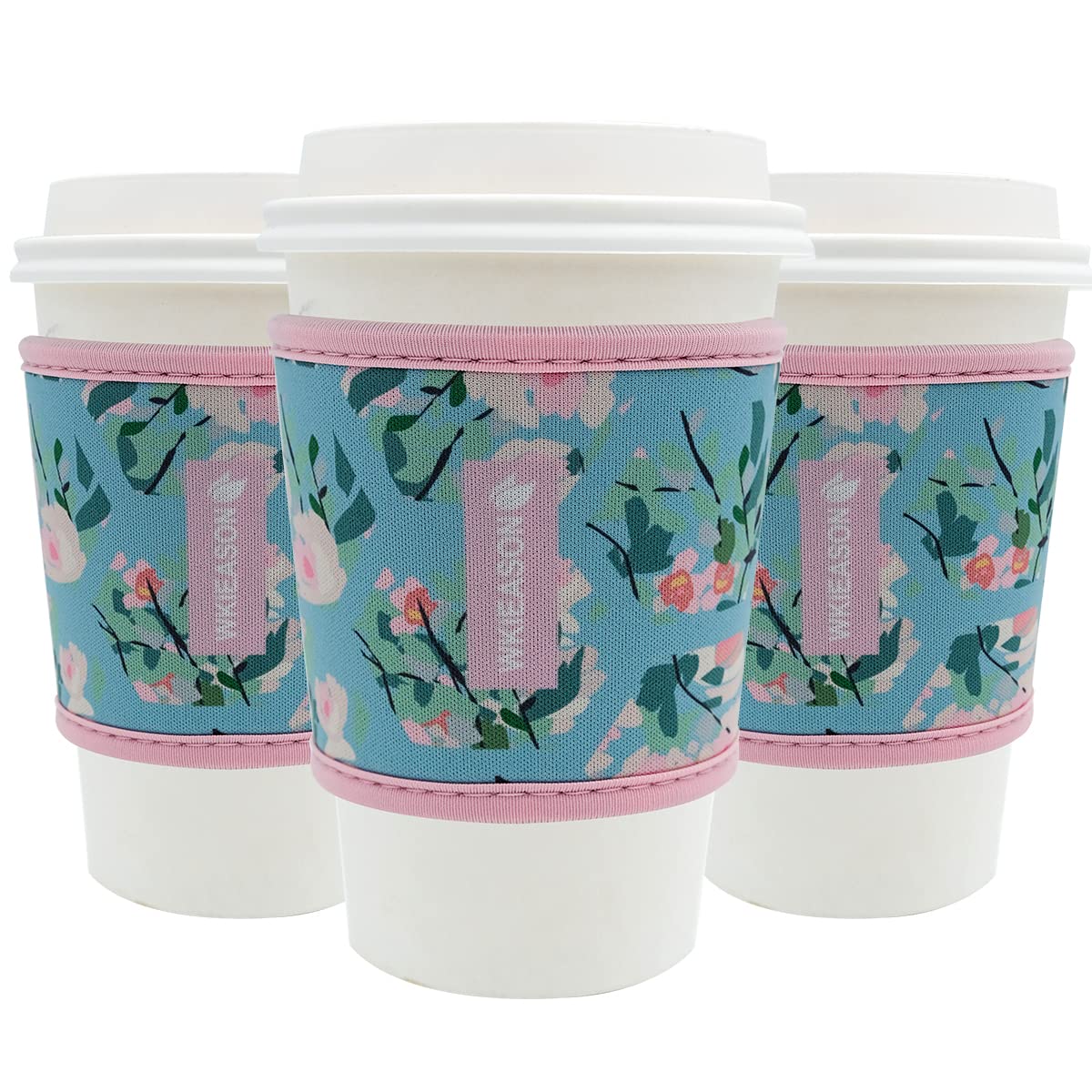 KPX Lot De 3 Manchons Pour Tasse à Café Glacé En Néoprène Réutilisable Pour Boissons Chaudes Et Froides, Compatibles Avec Starbucks, Dunkin Donuts, Etc