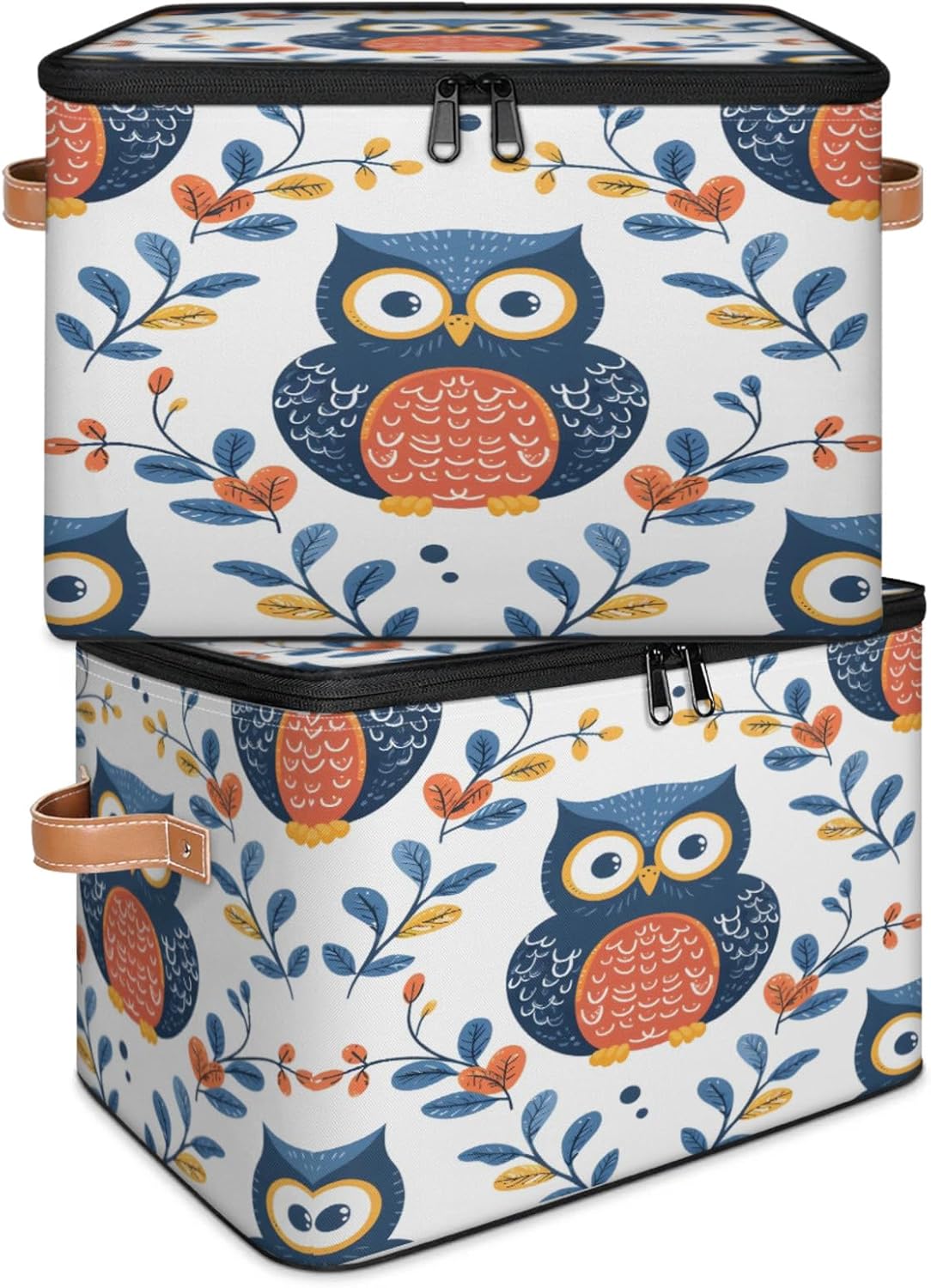 2-Pack Storage bins with lids - 26 quart organizer bins - Collapsible fabric storage bins with sturdy handles and double zipper tops - Versatile for home, toys, dorm rooms