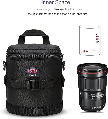 Miniatura 2 de Funda para lente de cámara DSLR, compatible con Canon Nikon Pentax Sony Olympus Panasonic y otras lentes de cámara