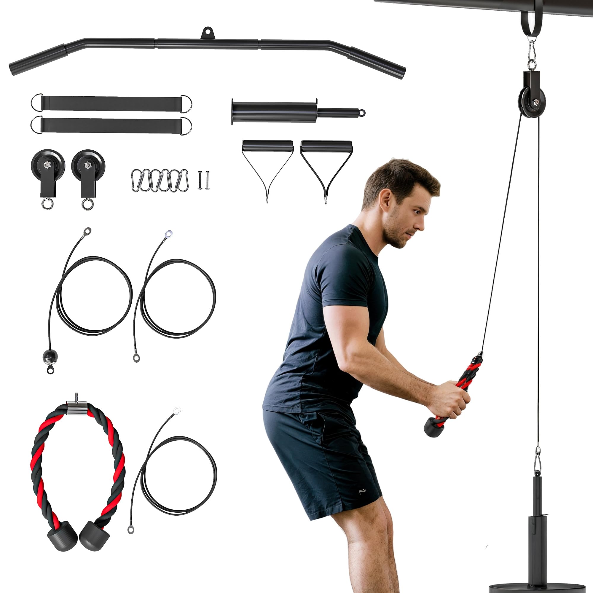 SPORTNOW Weight Pulley System for Home Gym