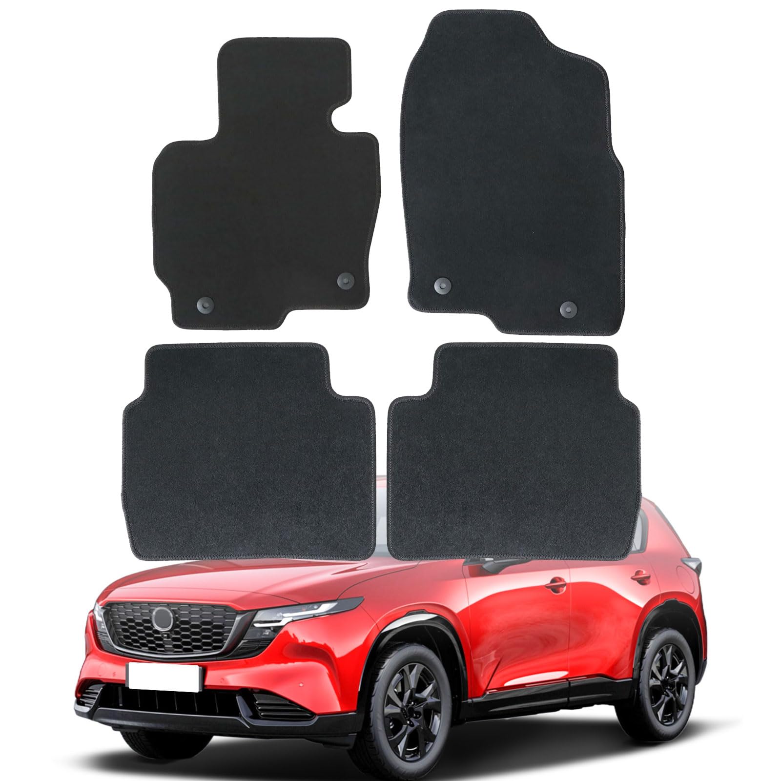 GXARTS Car Floor Mats Carpet Full Set Fit for Mazda CX-5 2013 2014 2015 2016 | All-Weather, Velour, Black | Waterproof ? Anti Sliding Back