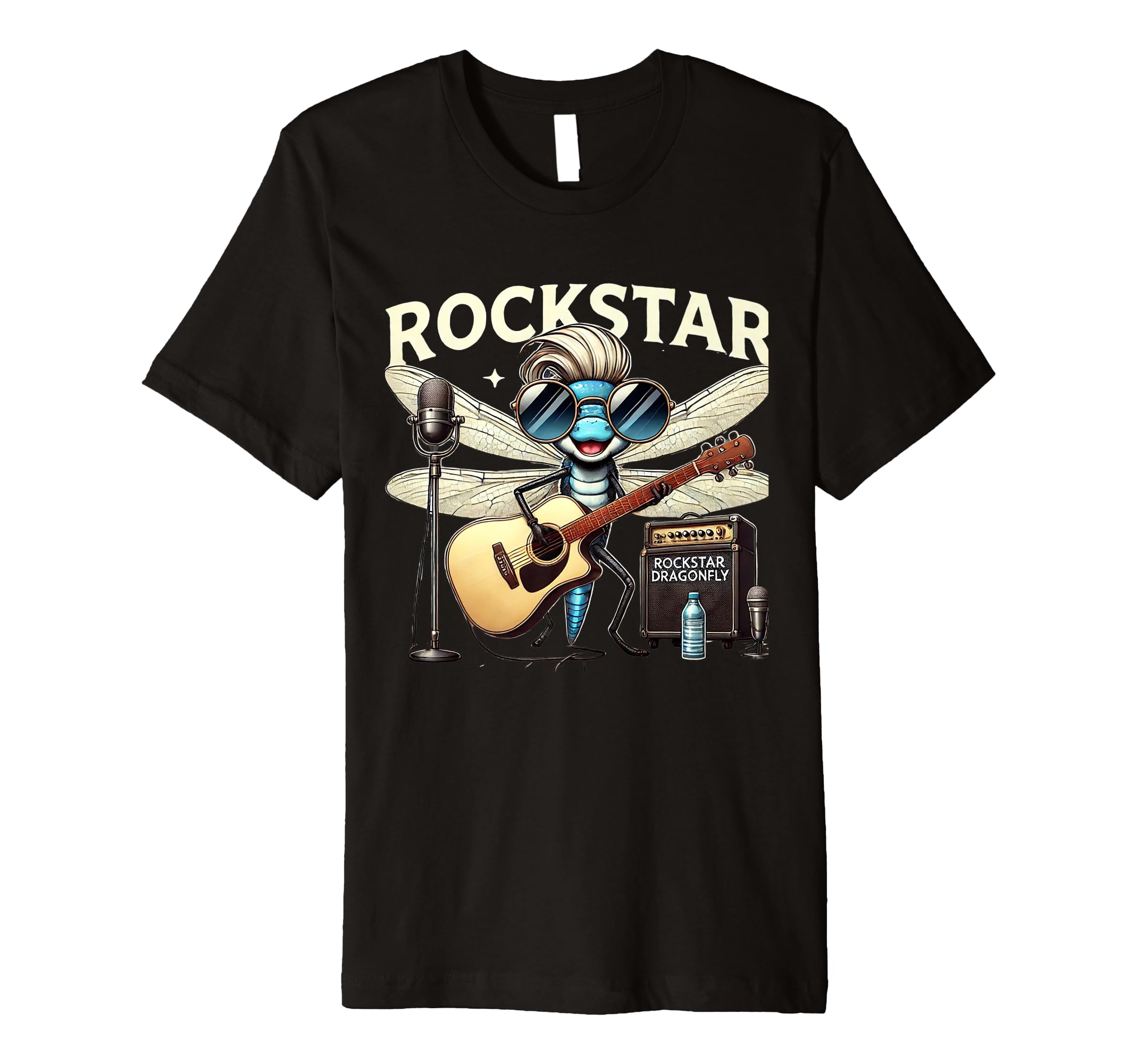 Rockstar Dragonfly: Electric Guitar Playing Fun Premium T-Shirt
