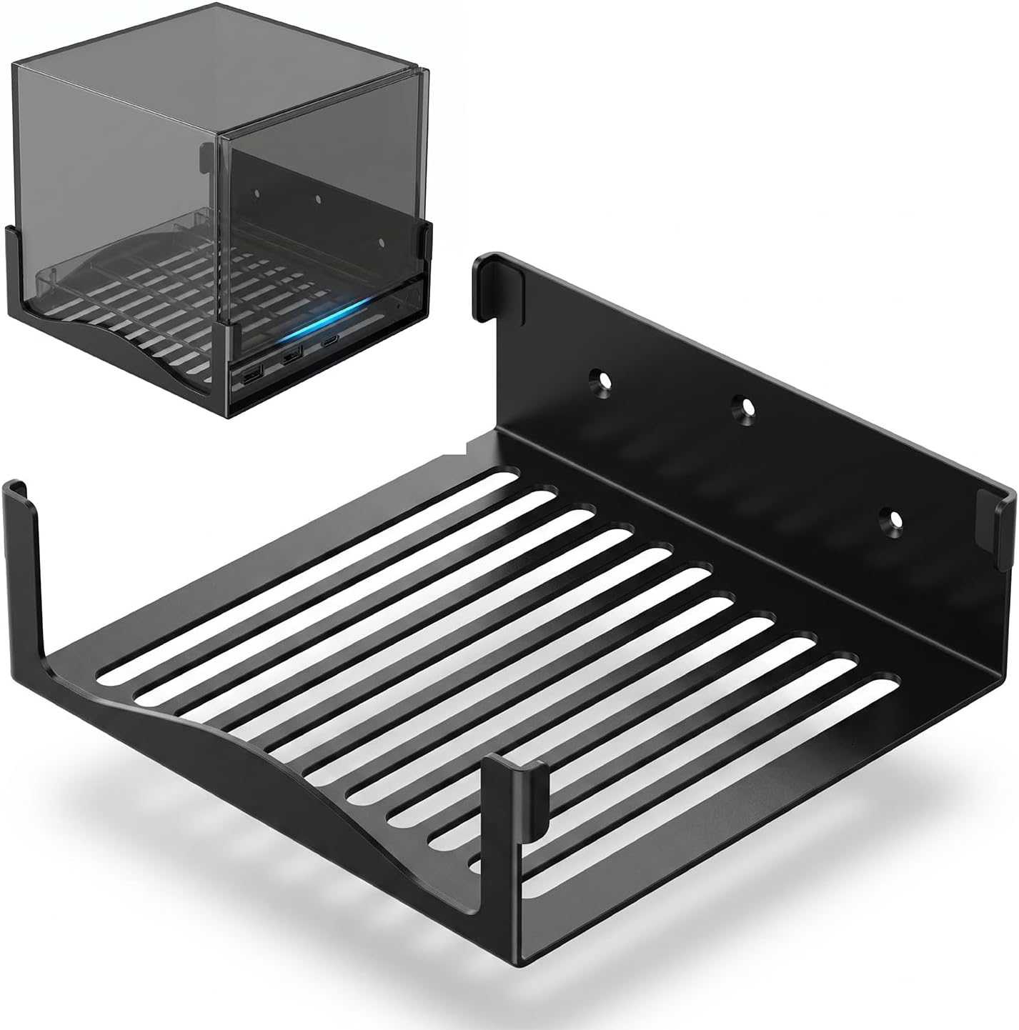 Fosmon Wall Mount Holder Compatible with Steam Machine Console - Black