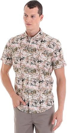 Comfort Fit Bask l  D meli Yaka 100% Pamuklu K sa Kollu Casual G mlek