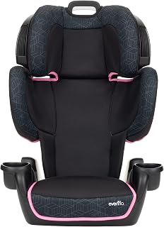 Evenflo GoTime LX High Back Booster Car Seat | 40-120 lbs, 2-in-1 Highback & Backless, 7 Heights, Machine Washable