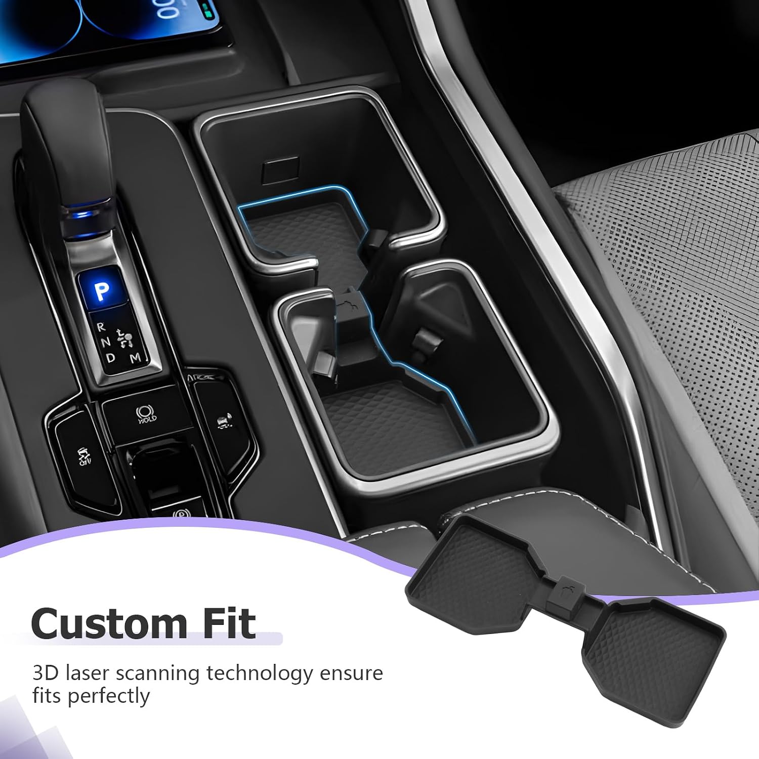LUWU 2026 Lexus TX350 Accessories - Center Console Cup Holder Compatible with Lexus 2024 2025 2026 TX TX350/TX500h/TX500h+ Accessories Premium Silicone Cup Holder Mat 1-Pack image 3