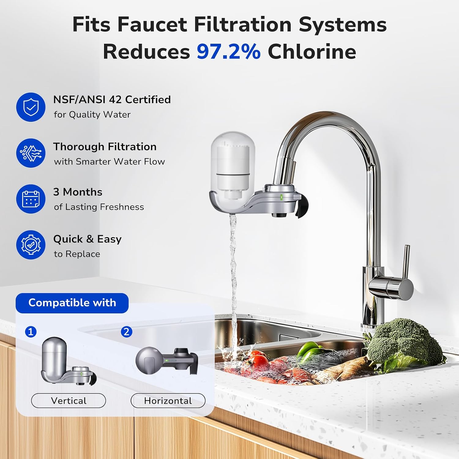 Fil-fresh 3-Pack PURFaucet Water Filter Replacement for PURFiltration System, Model FM-3700, PFM400H, PFM350V, Filter RF3375 image 2