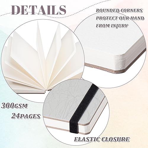 Miniatura 3 de Resholder 3 cuadernos de bocetos de papel de acuarela con 6 bolígrafos de acuarela de 7.485.513.93 pulgadas, 3 tamaños diferentes de acuarela,
