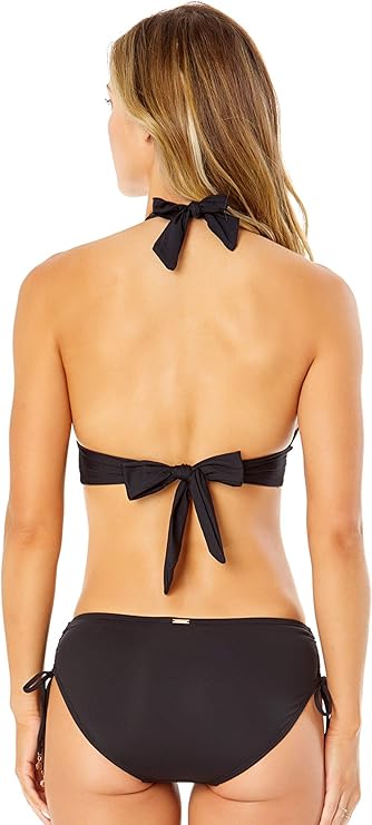 Anne Cole Women's Solid Banded Halter Bikini Swim Top