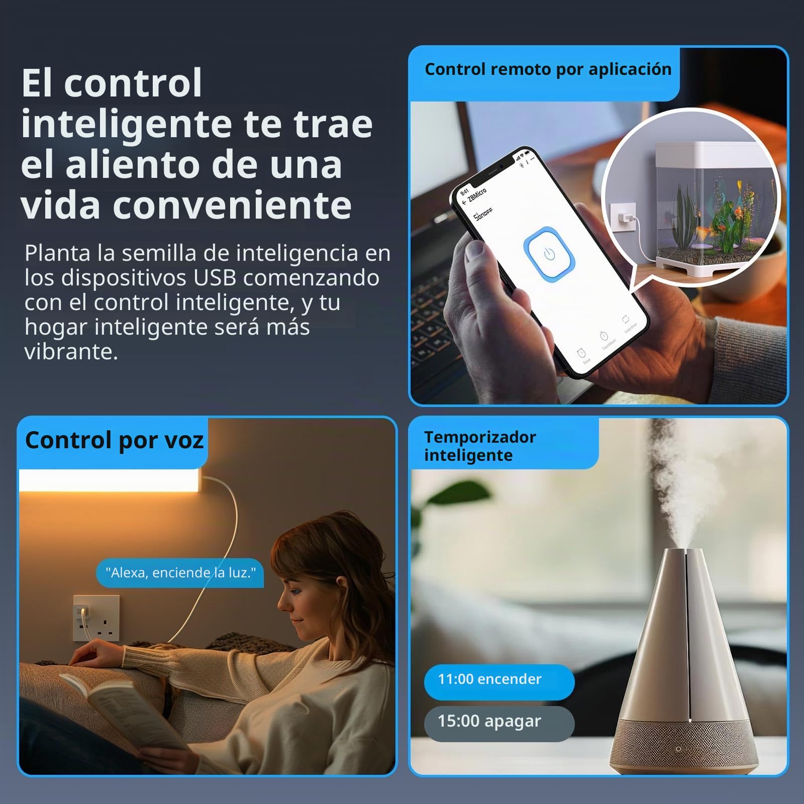 SONOFF Micro ZigBee 3.0 USB Adaptador Inteligente 36W, Extensor de red ZigBee, Transmisión de Datos USB 2.0 de alta Velocidad, Control por voz, Requiere Concentrador, Funciona con Alexa/Google