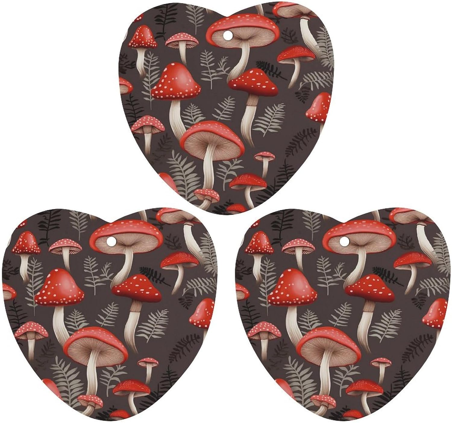 Car Air Fresheners Hanging Long Lasting Car Freshie With Red Mushrooms Printed Picture