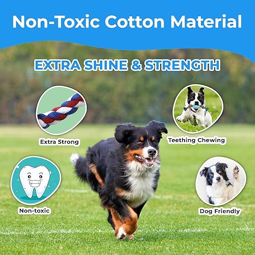 Miniatura 2 de Stride Juguetes grandes para perros, juego de 13, juguetes de cuerda para perros, juguetes resistentes para masticadores agresivos, juguetes