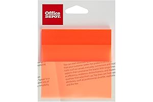 Office Depot Brand Translucent Sticky Notes, 3x3 Inches