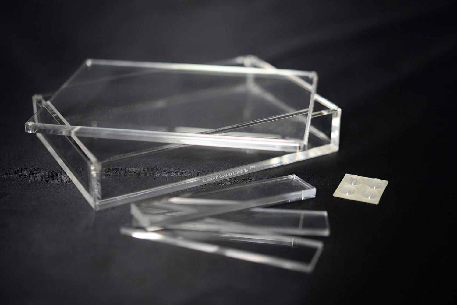 Carat X2 Card Case For 2 Playing Card Decks - Strong Clear Acrylic Magnetic Seal