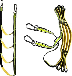 4 Step Folding Boat Rope Ladder, Portable Marine Rope Ladder, Assist Boarding Rope Ladder, Swim Ladder for Climbing Inflatable Boat, Kayak, Motorboat, Canoeing, Sailboat, Fishing Boat, 440lbs