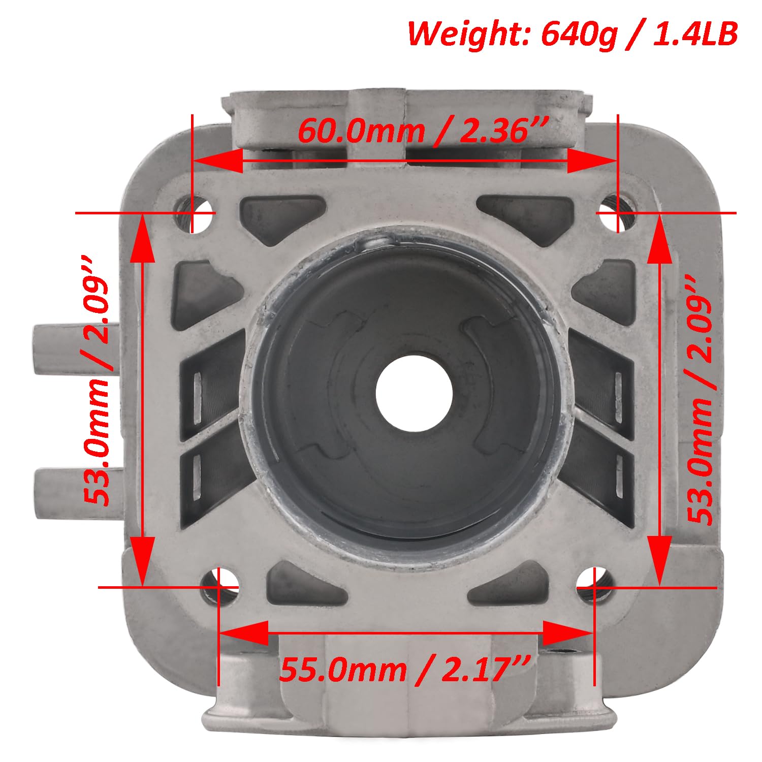 11005-0650 11005-2166 - Kit de reconstrucción de pistón de cilindro de 44 mm para motor de desbrozadora Kawasaki TJ53 TJ53E HA053A HA053B KBH53 KBL53A