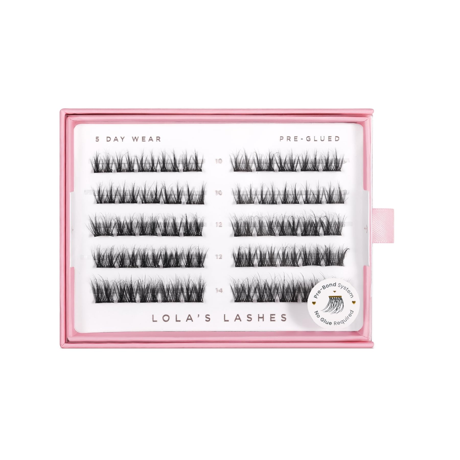 Lola's Lashes Pre-glued Eyelashes, Black