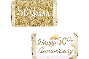 Gold 50th Anniversary Party Candies