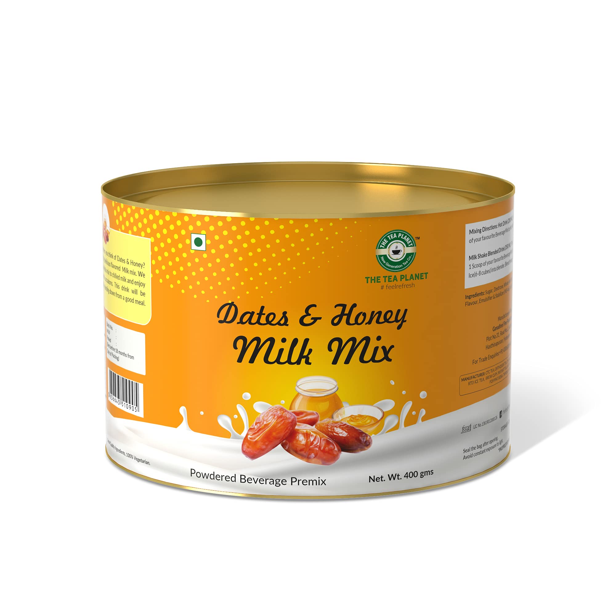 The Tea Planet Dates & Honey Milk Thick Milkshake Mix Powder - 250gm