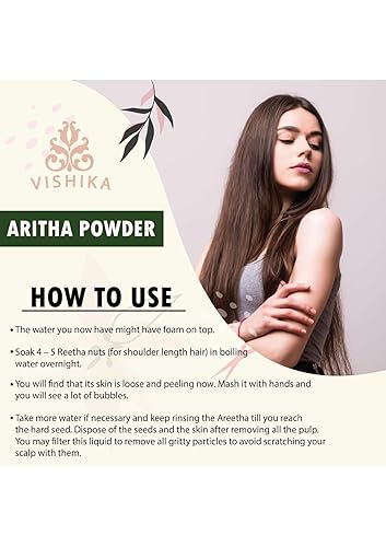 Miniatura 5 de Soapnut Powder  Reetha  Polvo de aritha para el cuidado natural del cabello  Sapindus Mukorossi  Champú natural ayurvédico limpiador del cabello