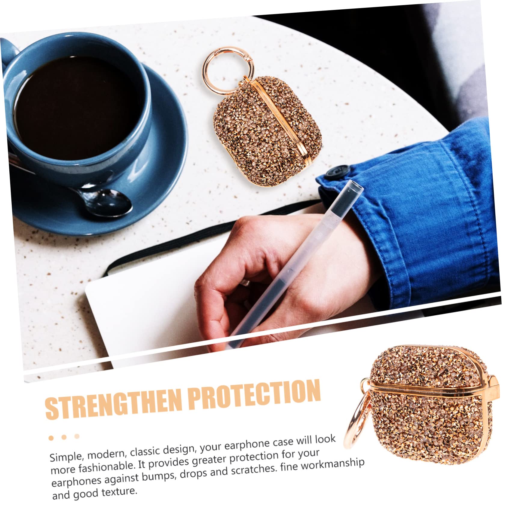 Hemobllo 5piezas Funda De Auriculares Brillante Diseño Chic y Protector Compatible Pro Estuche De Diamante para Uso Diario y