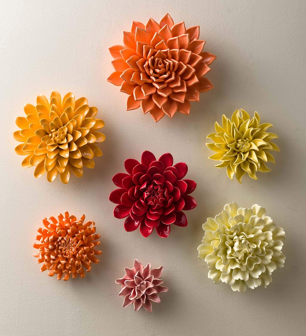 Amazon.com: VivaTerra Ceramic Wall Flowers (Pink) – Handcrafted