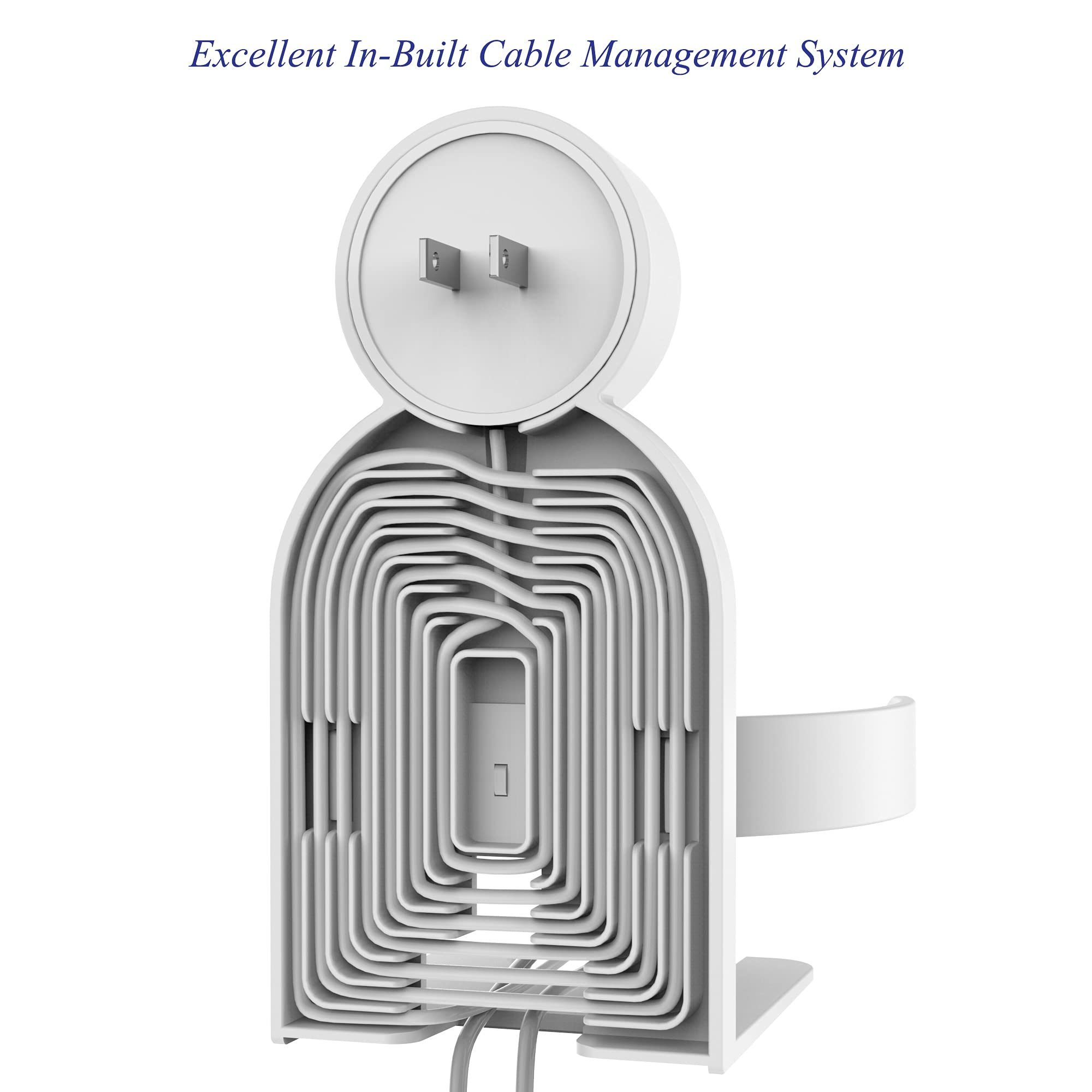 Premium Screwless Google Nest WiFi Router Mount for Mesh and Point (2nd Generation) AC2200 With In-Built Cable Management System