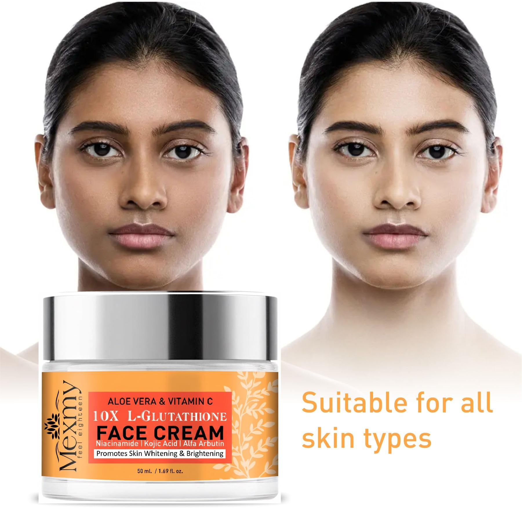 glutathione cream for oily skin Mexmy L-glutathione Cream With Vitamin C, Niacinamide And Alpha  Arbutin,kojic Acid Helps In Dark Spot, Tan Glowing Skin Non-greasy &  Lightweight Face