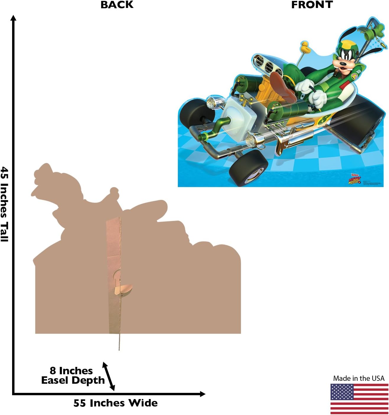 Cardboard People Goofy Roadster Life Size Cardboard Cutout Standup - Disney Junior's Mickey and The Roadster Racers
