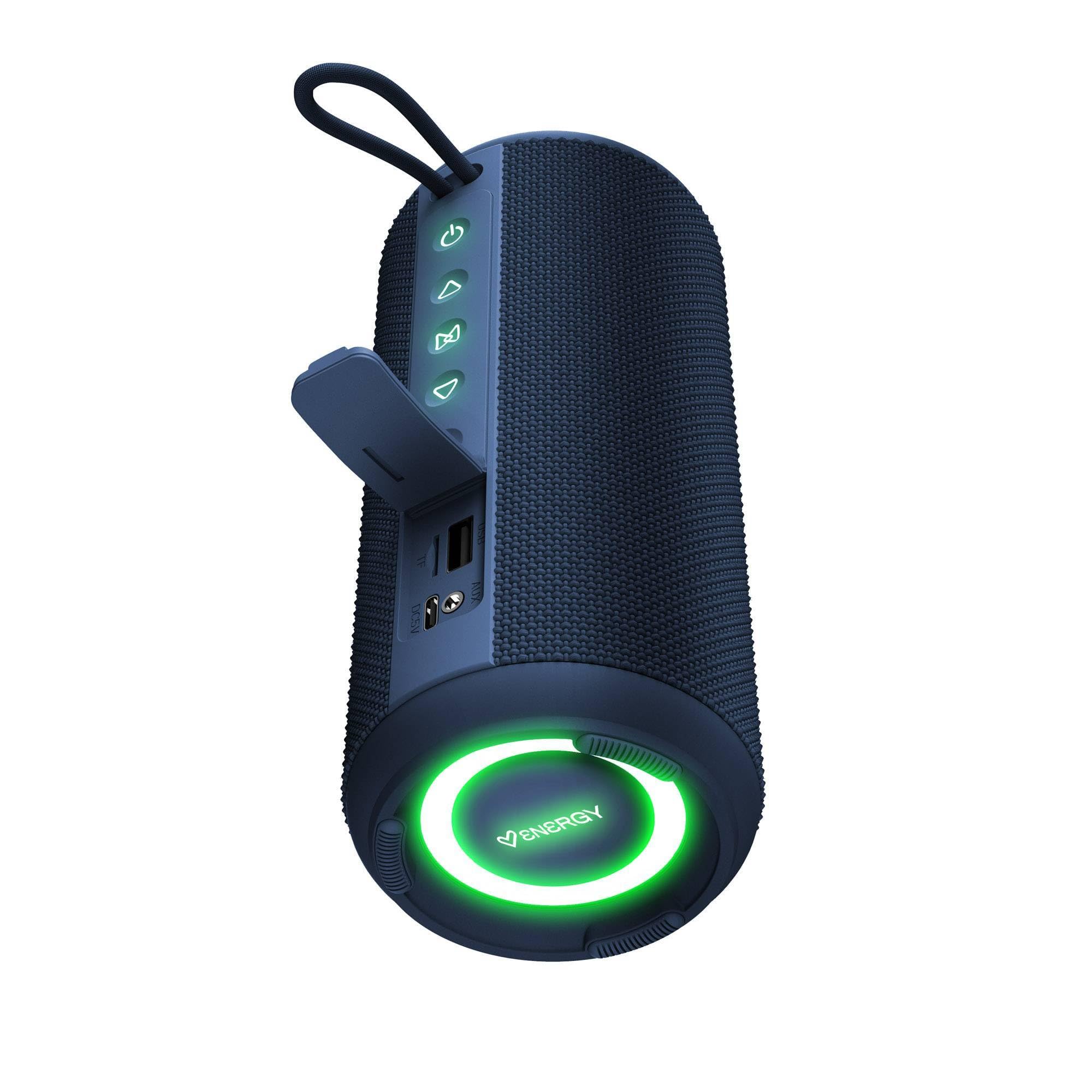 Energy Sistem Sunset - Altoparlante Bluetooth 5.4, 25 W, luci RGB e connessione TWS, impermeabile IPX6, batteria di lunga durata, ingresso USB, Micro SD e AUX, vivavoce e assistente vocale