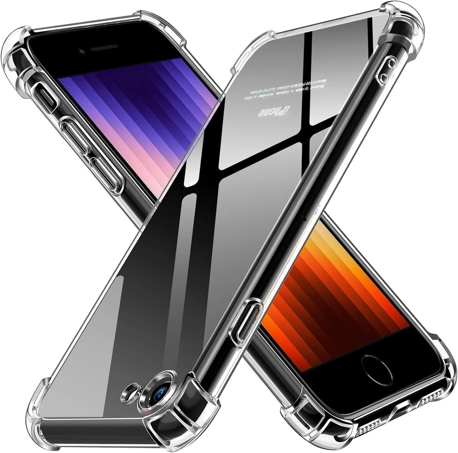 Ivoler Klare Hülle Für IPhone SE 2022/2020 / IPhone 8 7 6S 6 – Vergilbungsfrei, Stoßfest, Transparent