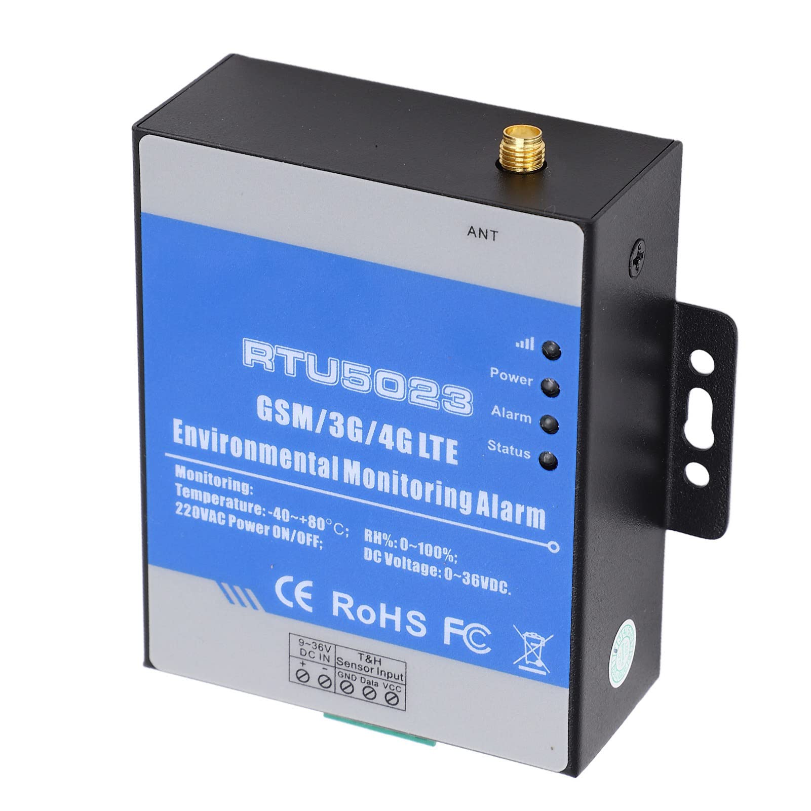 RTU5023 Alarma de Temperatura y Humedad GSM 3G 4G Alerta de SMS Inalámbrica Alarma de Falla de Corte de Energía Monitor Ambiental AC 100‑240V