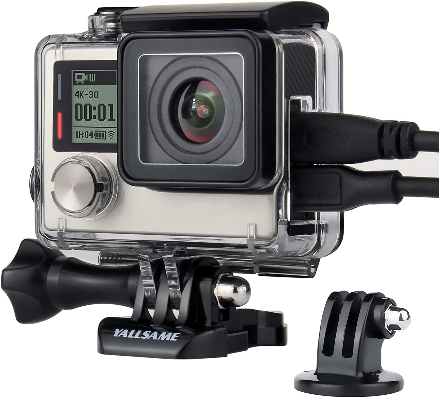 Skeleton Case for GoPro Hero 4/3+/3 with Tripod Mount & Quick Release Buckle Easy Charging Open Connectable Protective Housing Case Accessories for Go Pro 4