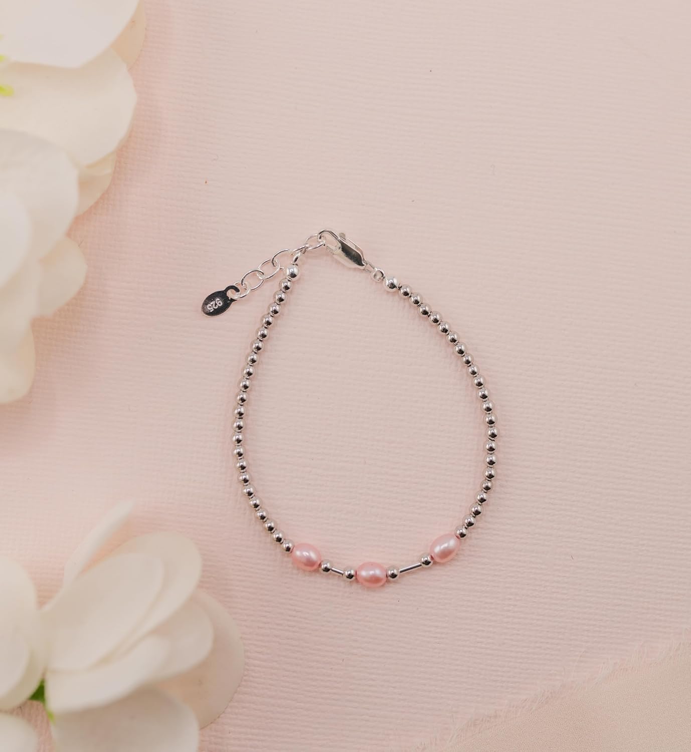 Cherished Moments Children's 14K Gold-plated and 925 Sterling Silver Bracelet with Cultured Pearls, Liquid Gold and Silver Accents for Babies, Toddlers, and Little Girls