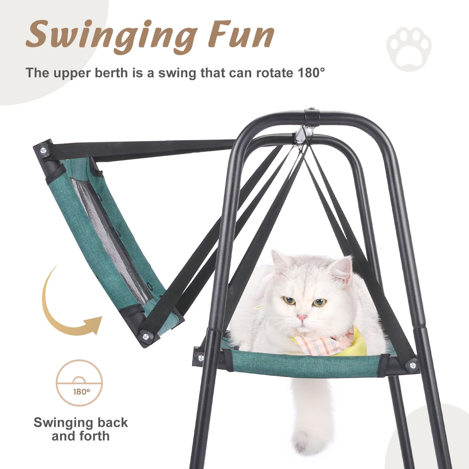 Etagen-Katzenschaukel zum Aufhängen, Kätzchen-Hängematten mit Kissen, erhöhte Schaukeln für Katzen und Kätzchen, perfekte Indoor-Katzenmöbel, Hundeschaukel, atmungsaktive Katzen-Hängematte