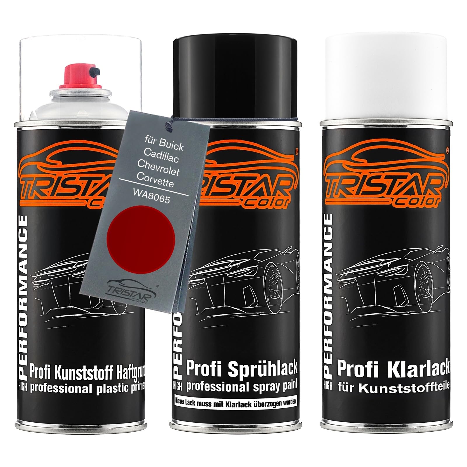TRISTARcolor Zestaw w sprayu do plastiku do Buick/Cadillac WA8065 Carmine
