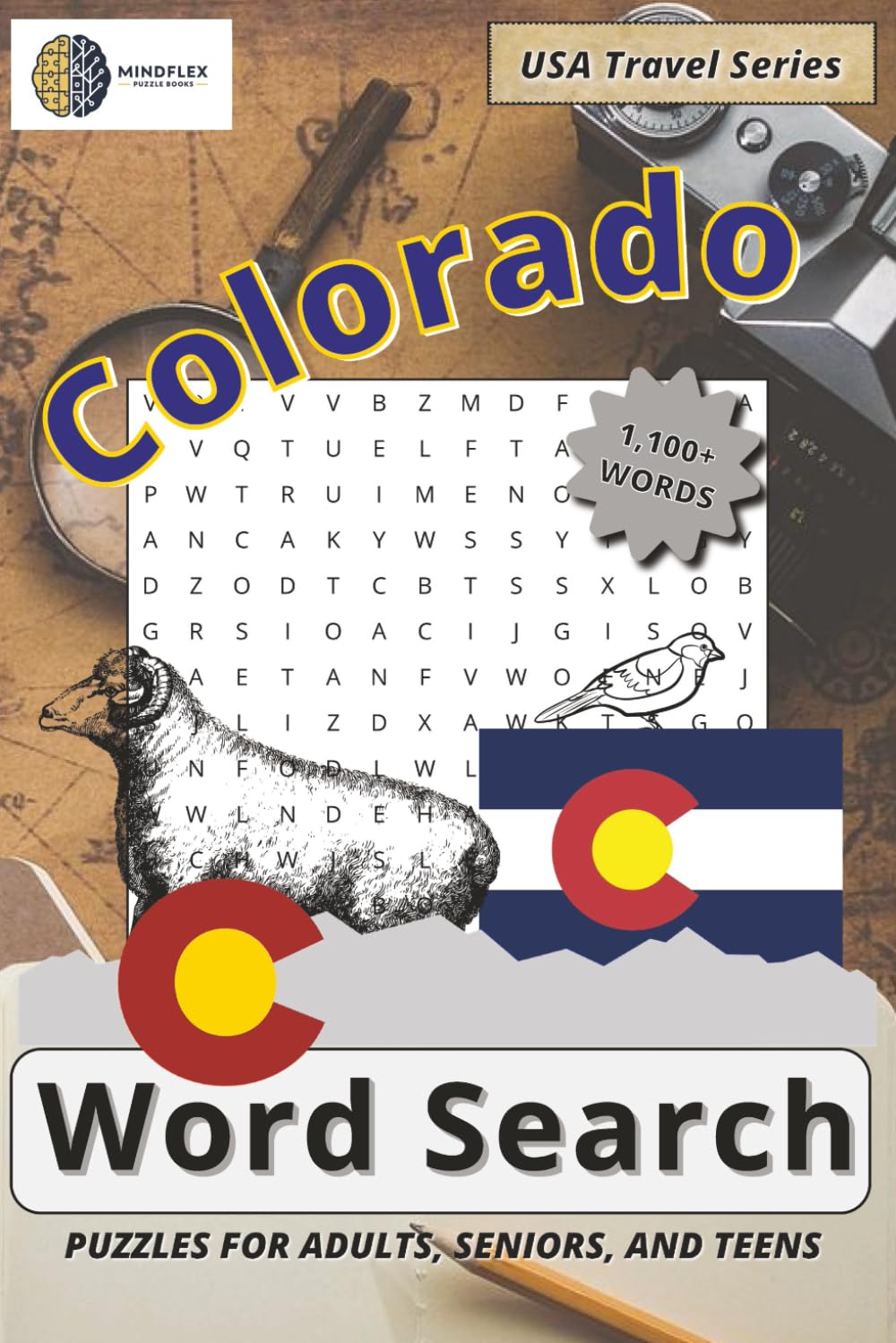 Colorado Word Search Puzzle Book: Word Searches with Easy to Read Print about Colorado History, Rocky Mountains, National Parks, Cities and More | 6x9 ... Free Times (USA Travel Word Search Series)