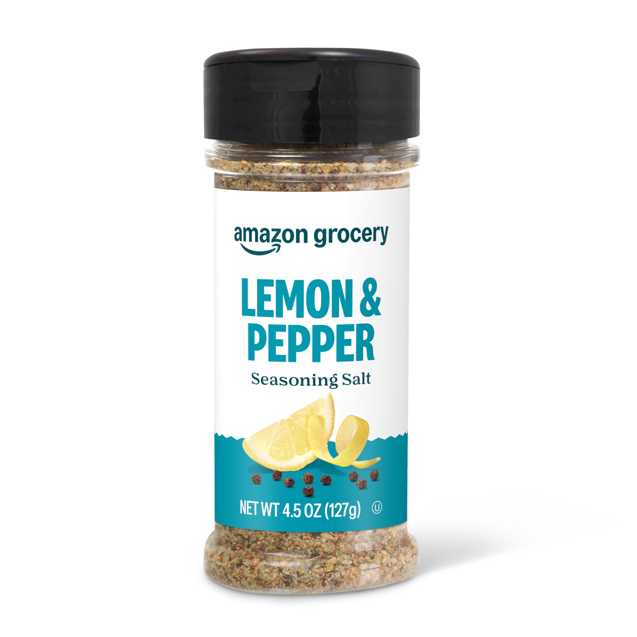 Amazon Grocery, Lemon & Pepper Seasoning Salt, 4.5 Oz (Previously Happy Belly, Packaging May Vary)