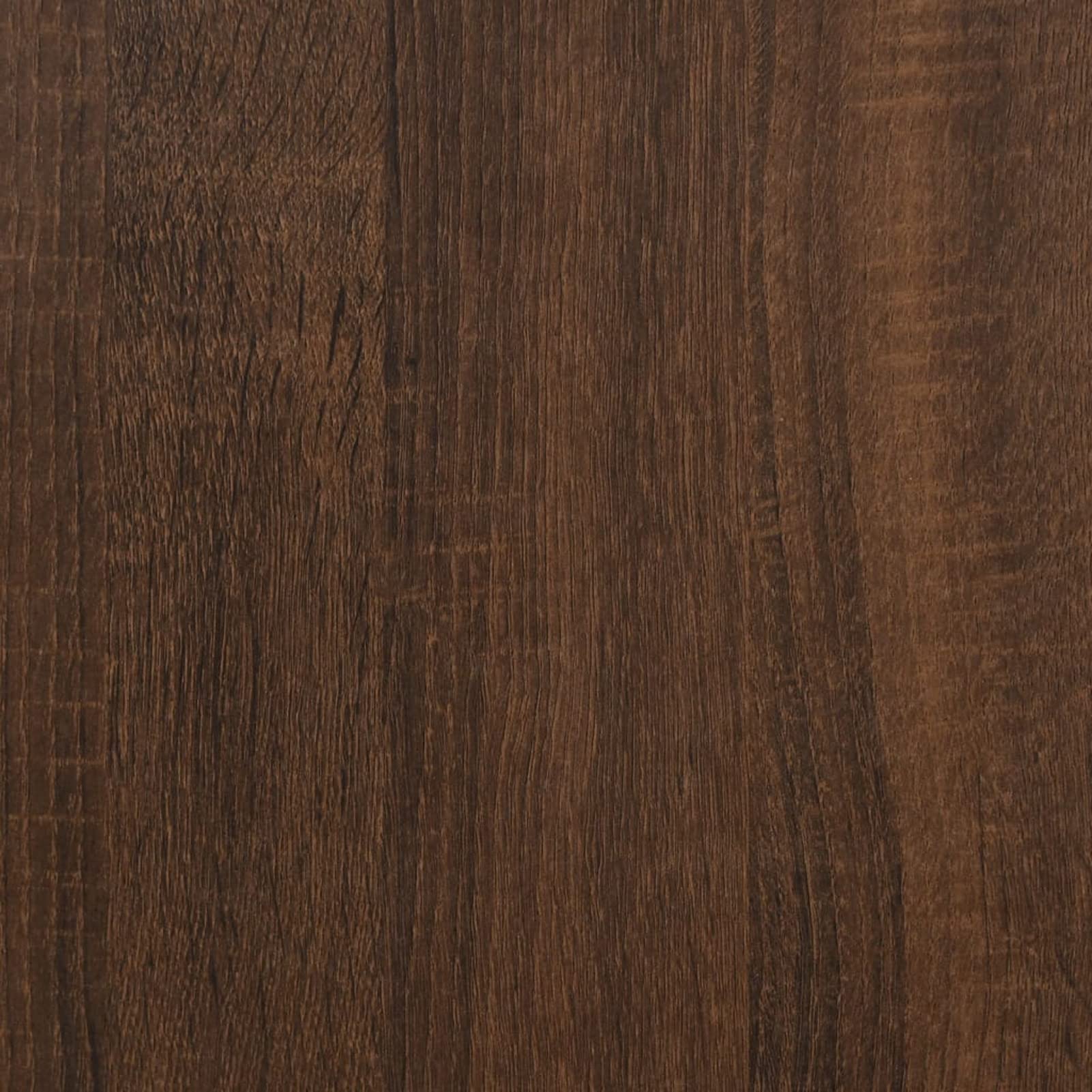 Homgoday 2 tavolini da caffè in legno di quercia marrone, tavolino da tè per soggiorno, sala d'accoglienza degli ospiti, camera da letto e mobili da ufficio