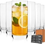 Ensemble de lunettes Highball 6,13oz Coupes en verre pour boissons mixtes, bière, mojito, eau et jus, verre en cristal épais pour cuisine, restaurant, bar à domicile et fêtes