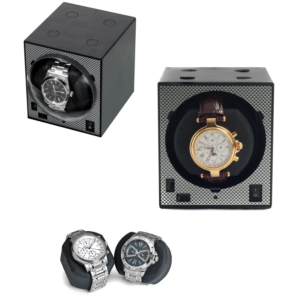 NEU: Uhrenbeweger Boxy Classic CARBON EDITION Single - Kollektion 2025